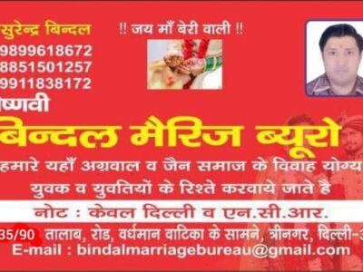 Vaishnavi Bindal Marriage Bureau